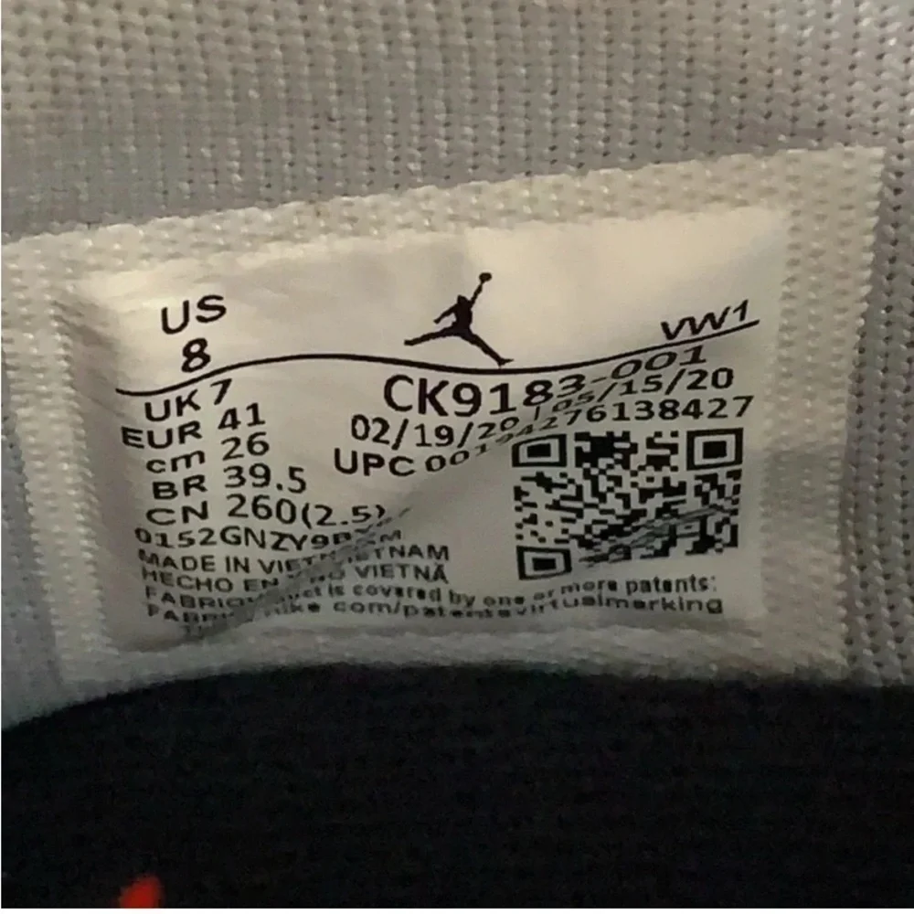 Jordan Zoom 92 Black Cement Men’s Size 8 CK9183-001 New